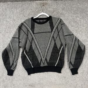 Vintage 90s Barnaby Sweater Mens XL Hip Hop‎ Streetwear Retro Geometric Clubwear